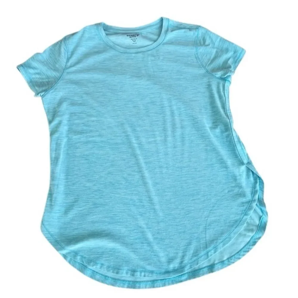 🌴 Old Navy Active Breathe ON Tee XL (14) Plus | Pool Party Blue